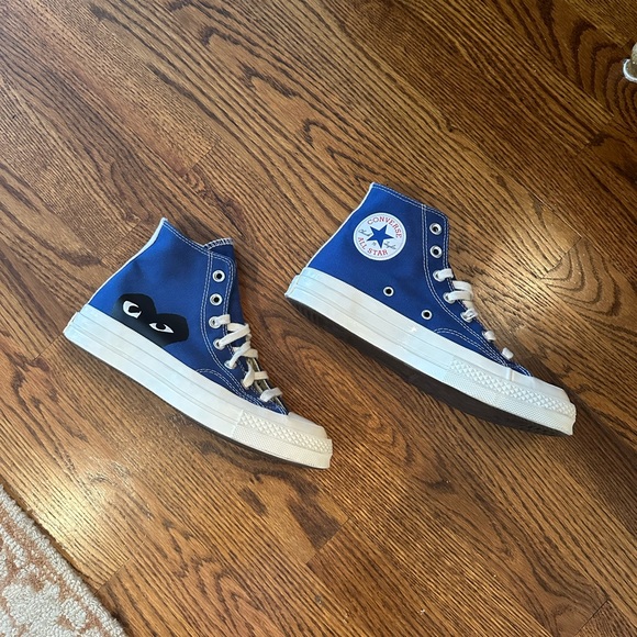 Blue comme does garçons PLAY x converse unisex single heart high-top sneaker - Picture 1 of 15